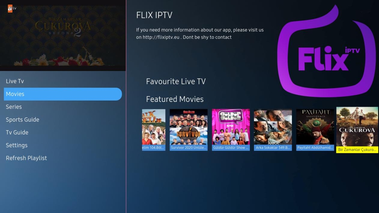 Flix IPTV guide d'utilisation