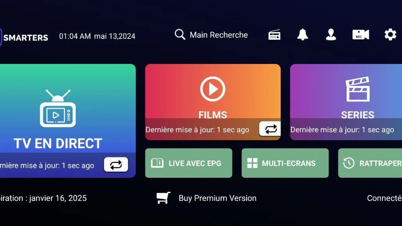 Utiliser IPTV Smarters Pro APK